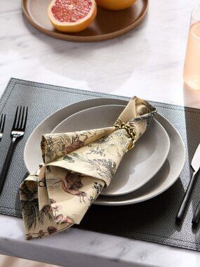 CB2 Jungle Print Linen Napkins - Set of 6